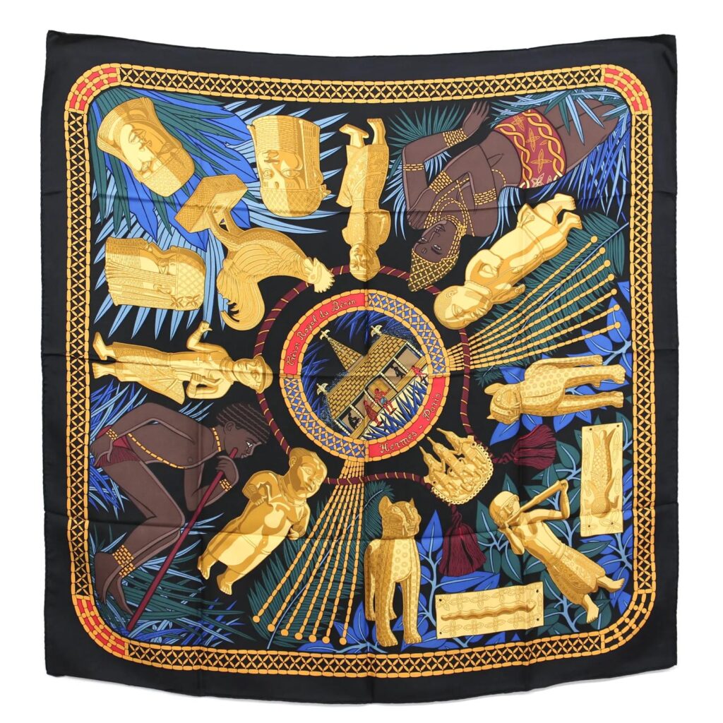 HERMÈS – FOULARD “TRÉSOR ROYAL DU BÉNIN”