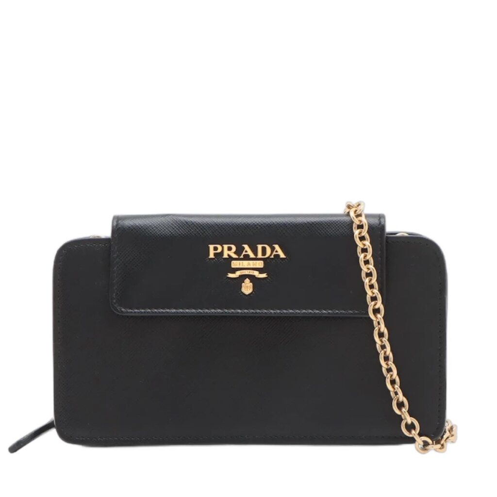 PRADA SAFFIANO LEATHER CHAIN SHOULDER BAG