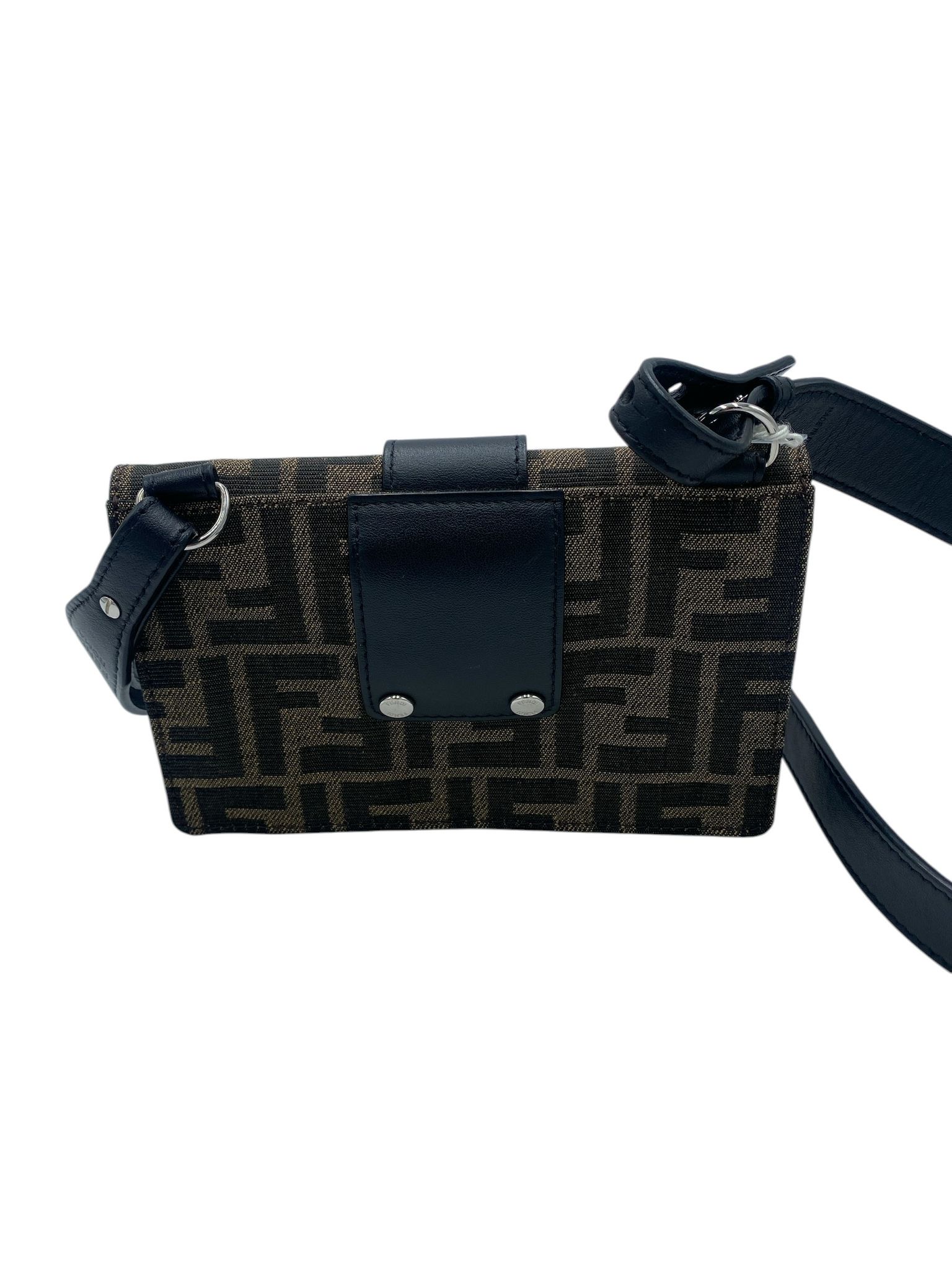 FENDI FLAP CROSSBODY BAG ZUCCA CANVAS SMALL - immagine 4