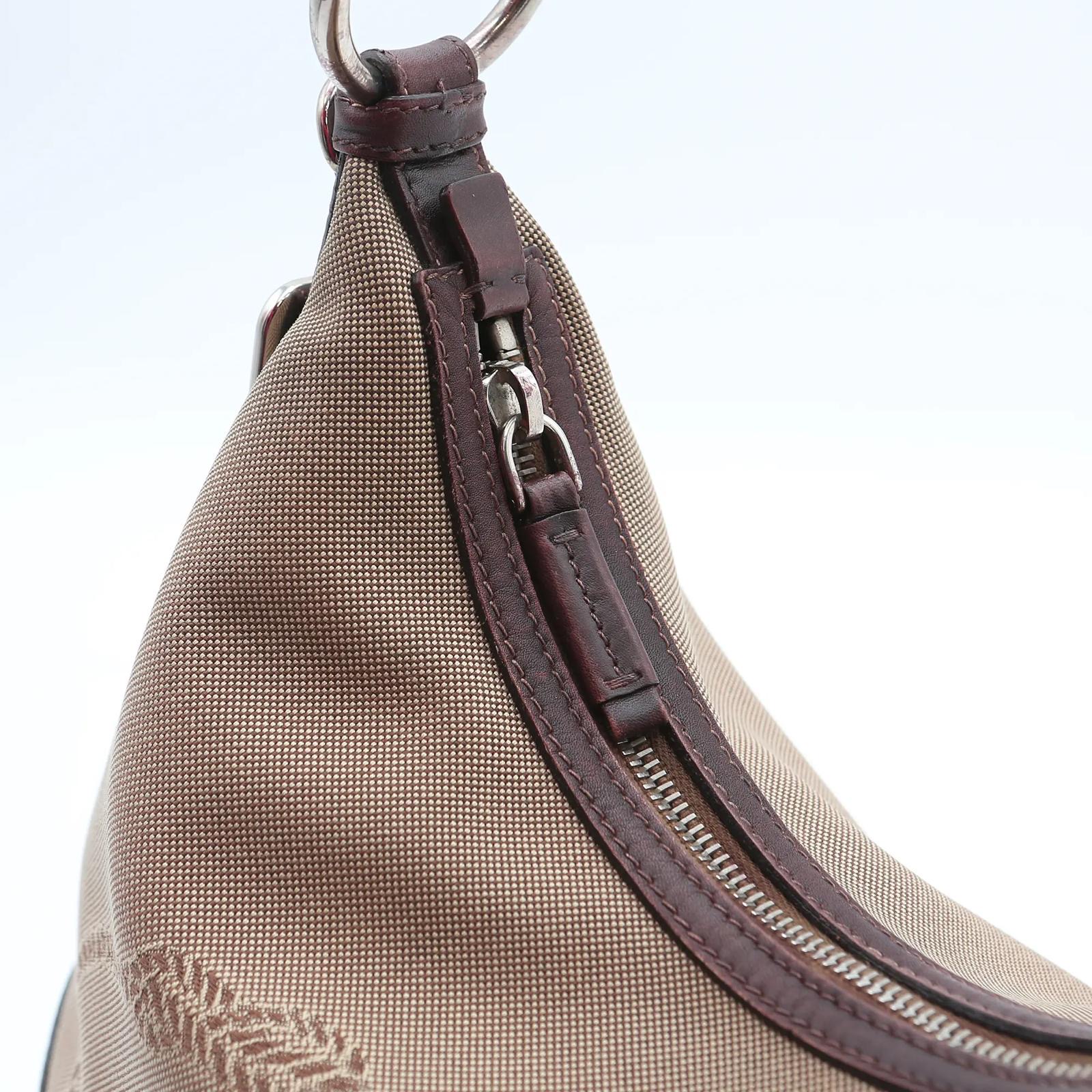 PRADA – BORSA HOBO IN CANAPA E PELLE - immagine 12