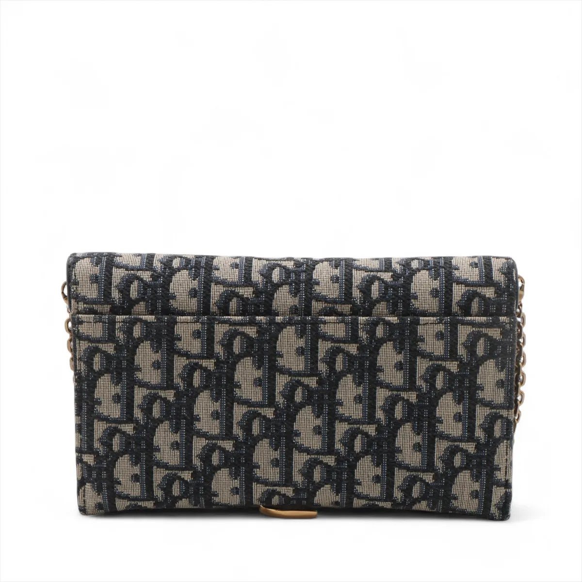 CHRISTIAN DIOR Saddle Pouch With Chain – Blue Dior Oblique Jacquard - immagine 5
