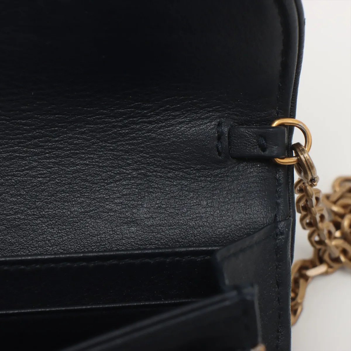 CHRISTIAN DIOR Saddle Pouch With Chain – Blue Dior Oblique Jacquard - immagine 8