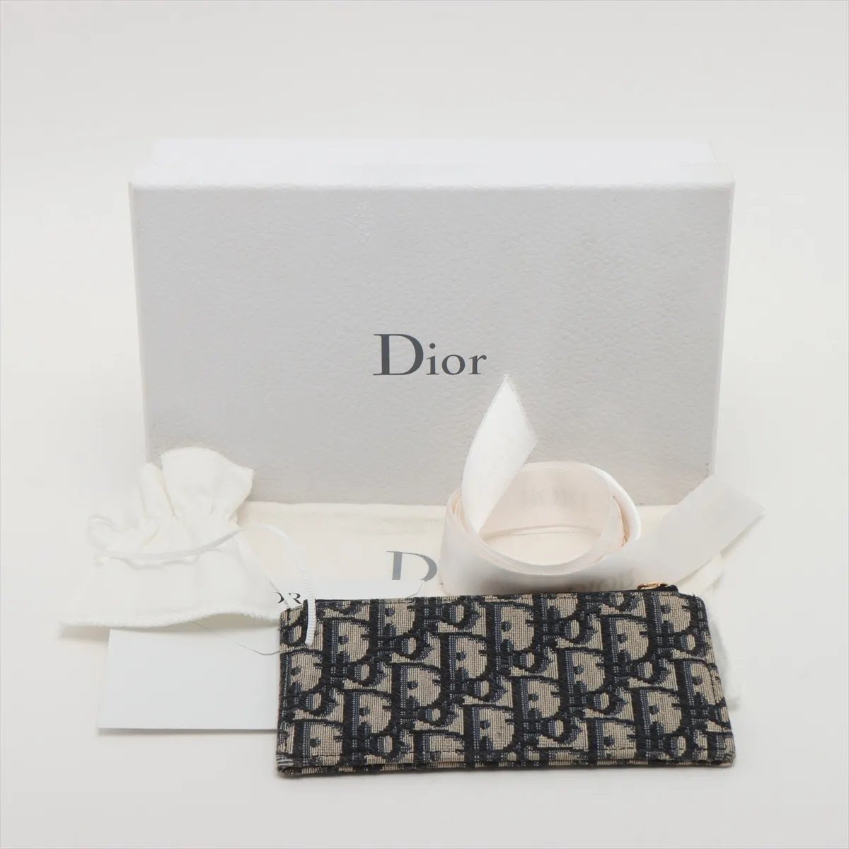 CHRISTIAN DIOR Saddle Pouch With Chain – Blue Dior Oblique Jacquard - immagine 9