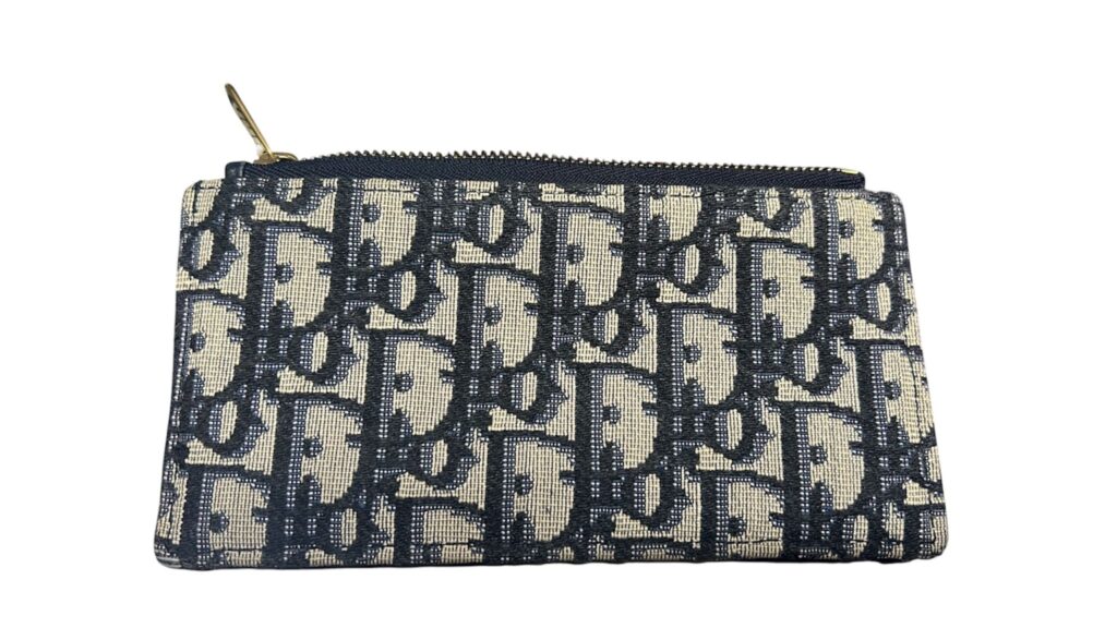 CHRISTIAN DIOR  Portafoglio Oblique Jacquard Blue