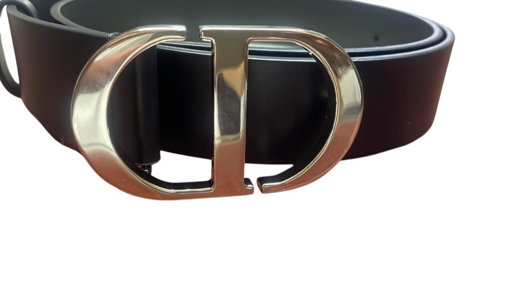 Dior – Cintura CD Icon in pelle nera
