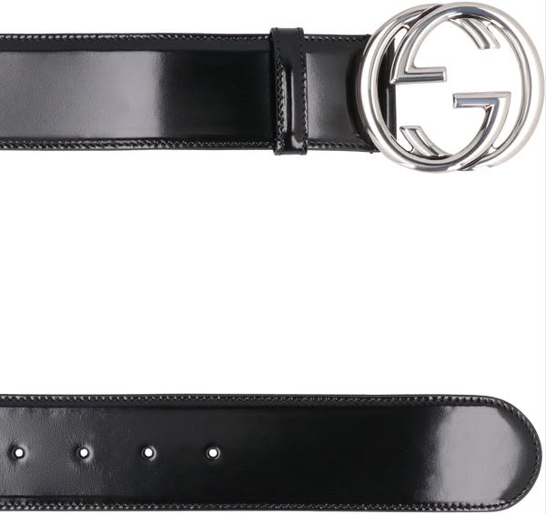 GUCCI GG BELT – BLACK PATENT LEATHER - immagine 2