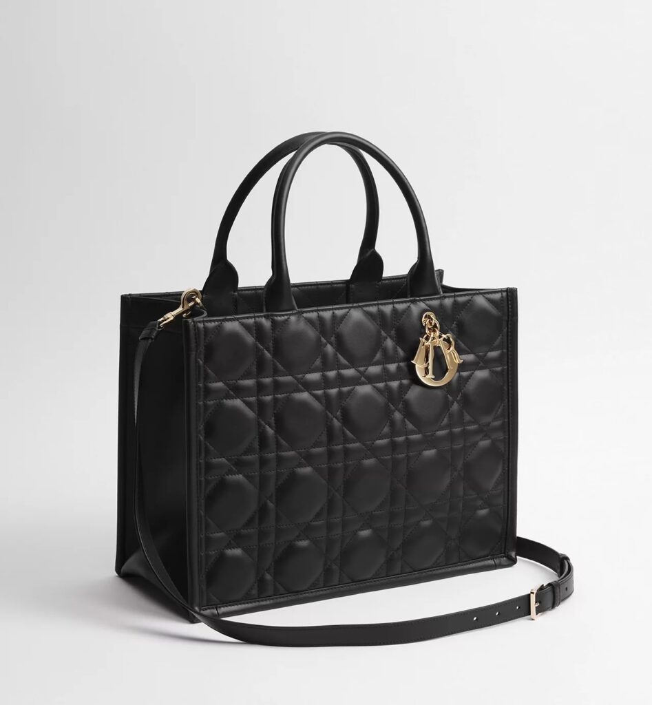DIOR BOOK TOTE MACROCANNAGE NERA